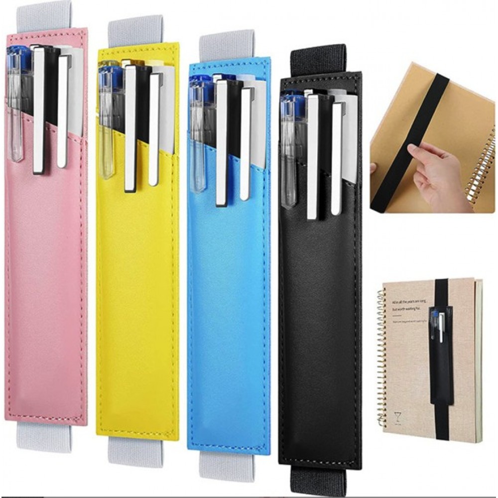 Logo Branded Adjustable Elastic Band Pen Holder
