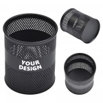 Logo Branded Black Pen Pencil Holder Cup