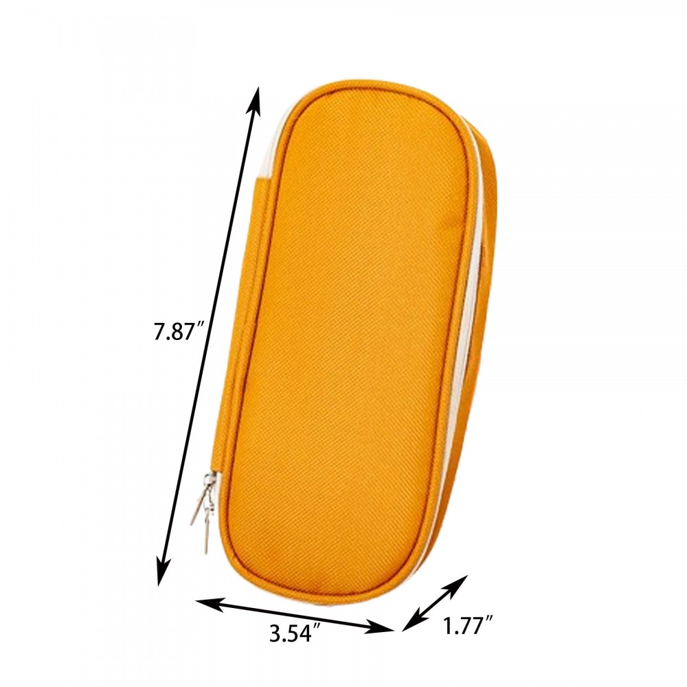 Solid Color Canvas Pencil Case with Logo