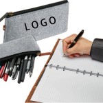 Logo Branded Premium Felt Pencil Case