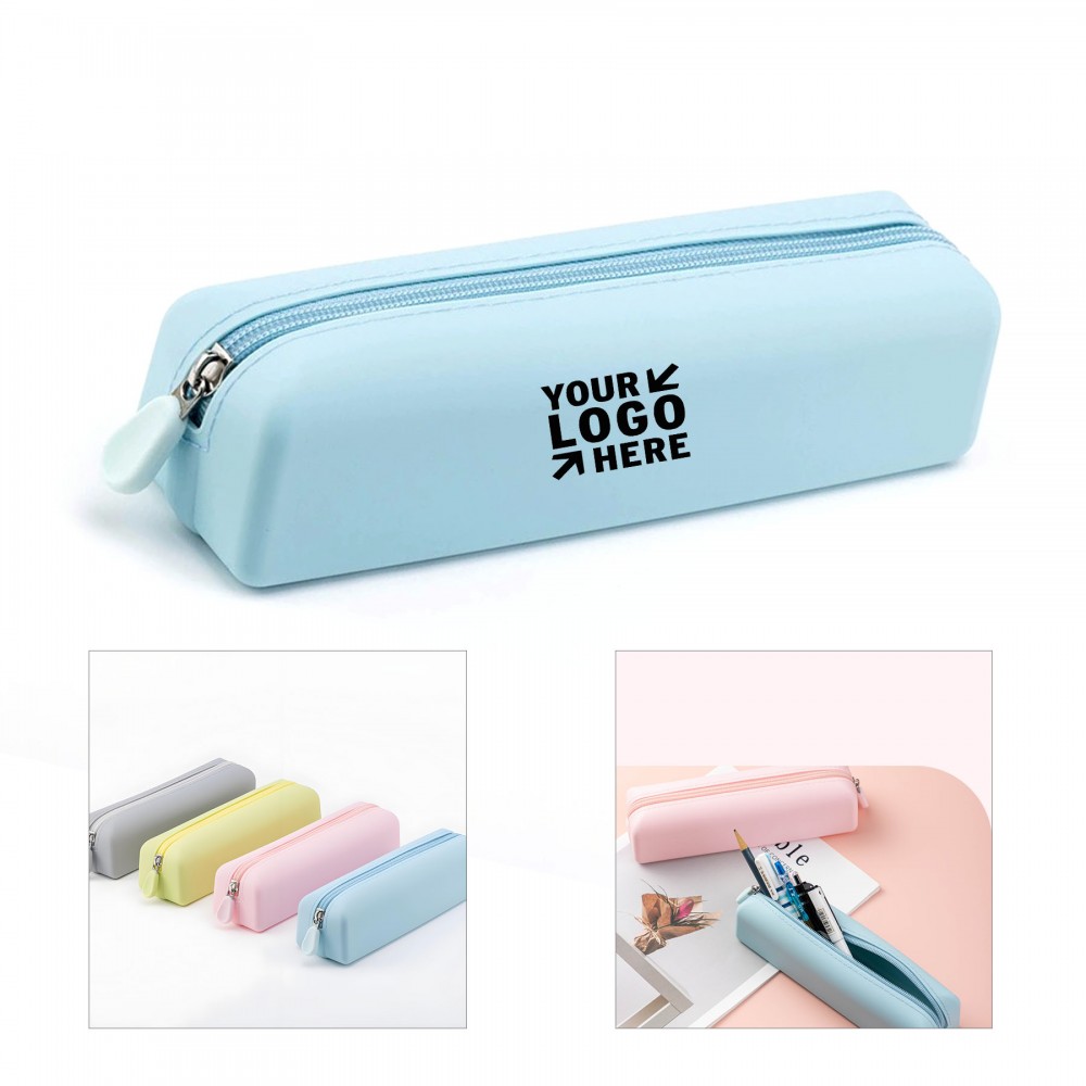 Logo Branded Silicone Pencil Case