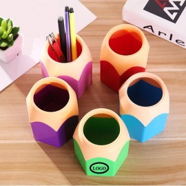 Plastic Pen Holder with Logo
