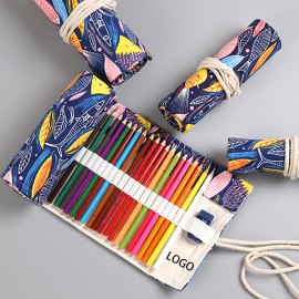 Personalized Canvas Rolled Storage Pencil Case