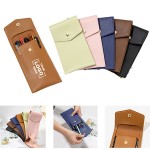 Large Capacity Faux Leather Pencil Case with Logo