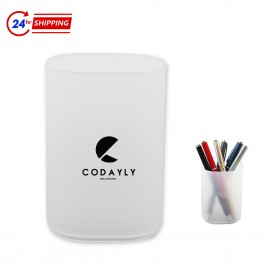 Transparent Pen Holder with Logo