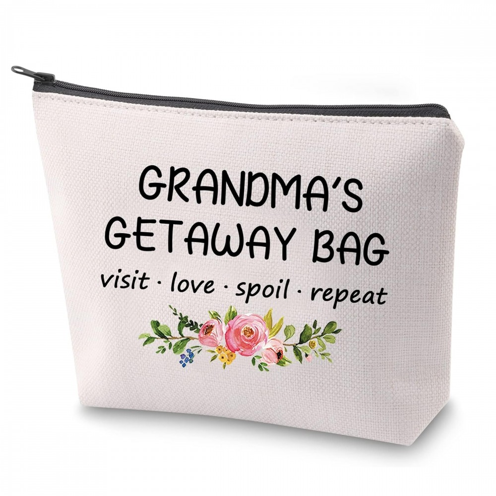 Personalized Large Canvas Travel Cosmetic Bag Personalized Large Canvas Travel Cosmetic Bag