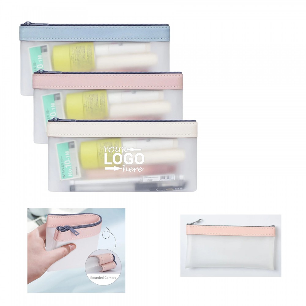 Transparent Penicl Pouch Pen Case With Zipper with Logo Transparent Penicl Pouch Pen Case With Zipper with Logo