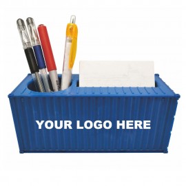 Shipping Container Pen Cup Set with Logo
