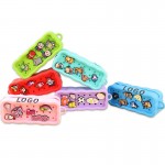 Promotional DIY Silicone Hole Pencil Case w/ Four Decorative Buttons