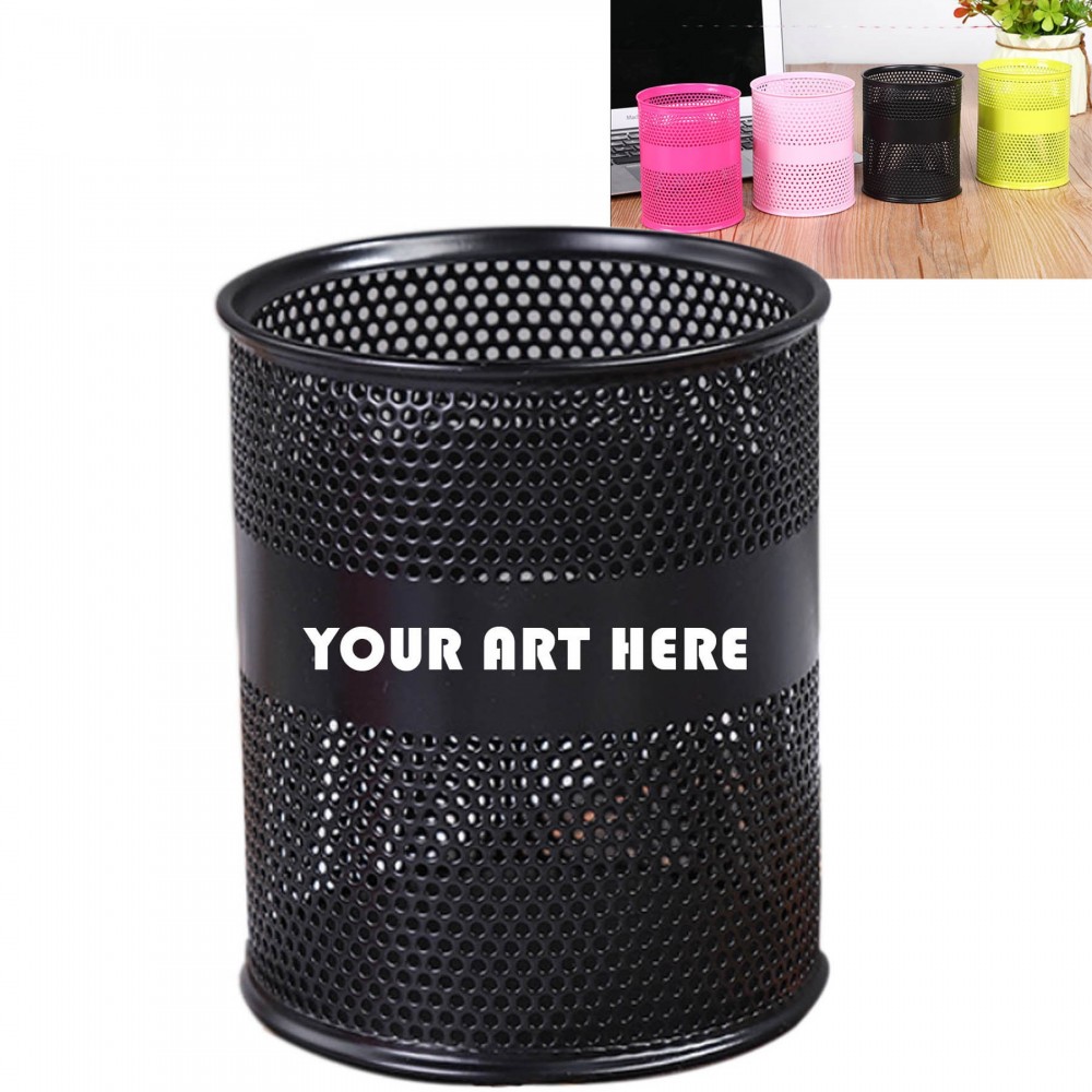 Custom Metal Mesh Pen Holder Desk Organizer with Logo