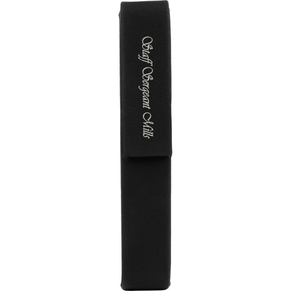 Promotional Personalized Black Faux Leather Single Pen Case 6 1/2" x 1" Promotional Personalized Black Faux Leather Single Pen Case 6 1/2" x 1"
