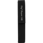 Promotional Personalized Black Faux Leather Single Pen Case 6 1/2" x 1"