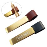Personalized Leather Pen Loop With Metal Clip