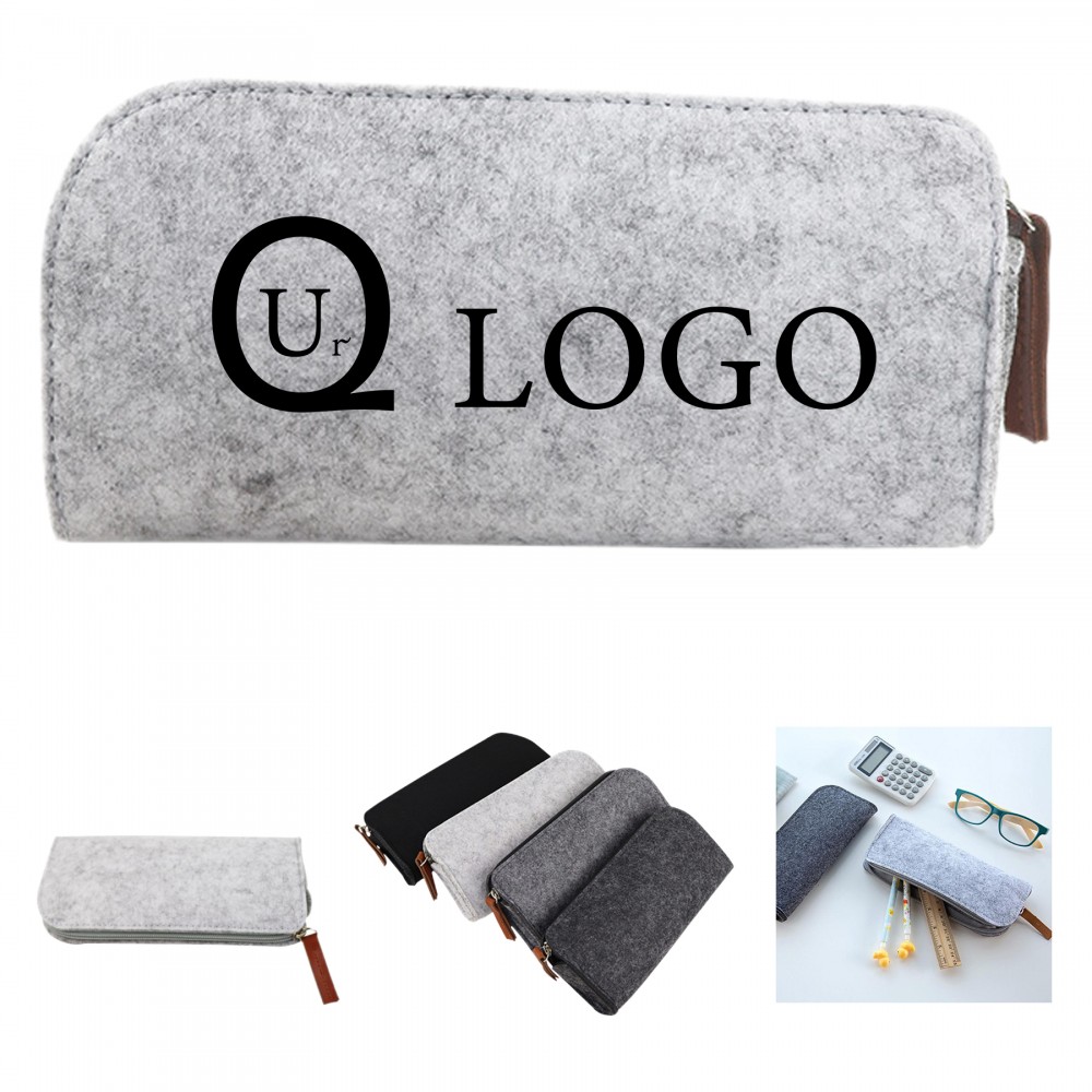 Felt Stationery Storage Bag with Logo Felt Stationery Storage Bag with Logo