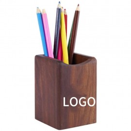 Premium Walnut Pencil Holder with Logo  Premium Walnut Pencil Holder with Logo