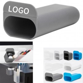 Logo Branded Desktop DIY Self-adhesive Pencil Holder For Computer Monitor