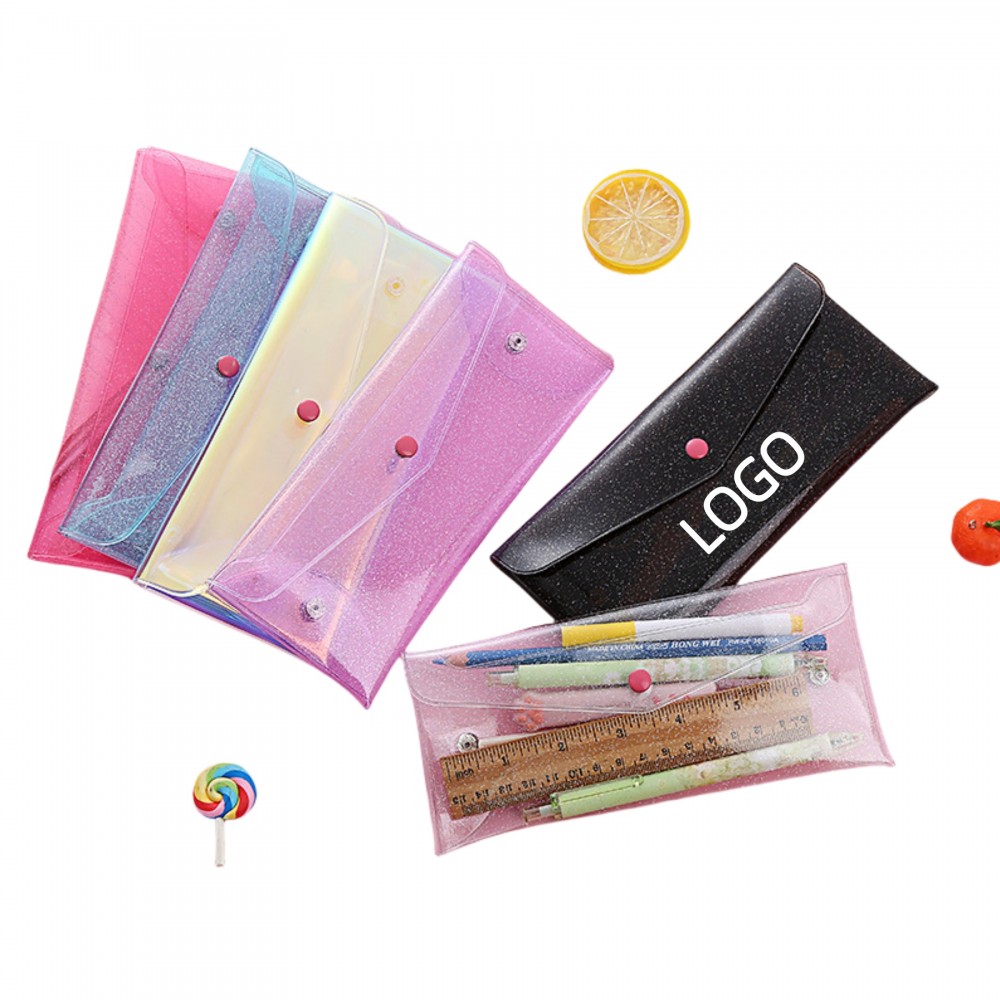 Logo Branded Laser Transparent Pencil Case