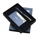 Transparent 2-Piece Office Gift Set Metal Signature Pen and Card Case with Logo