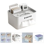 Promotional Tissue Box Organizer Cover Holder with Storage Napkin Tissue Box Holder with Remote Control