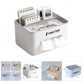 Promotional Tissue Box Organizer Cover Holder with Storage Napkin Tissue Box Holder with Remote Control