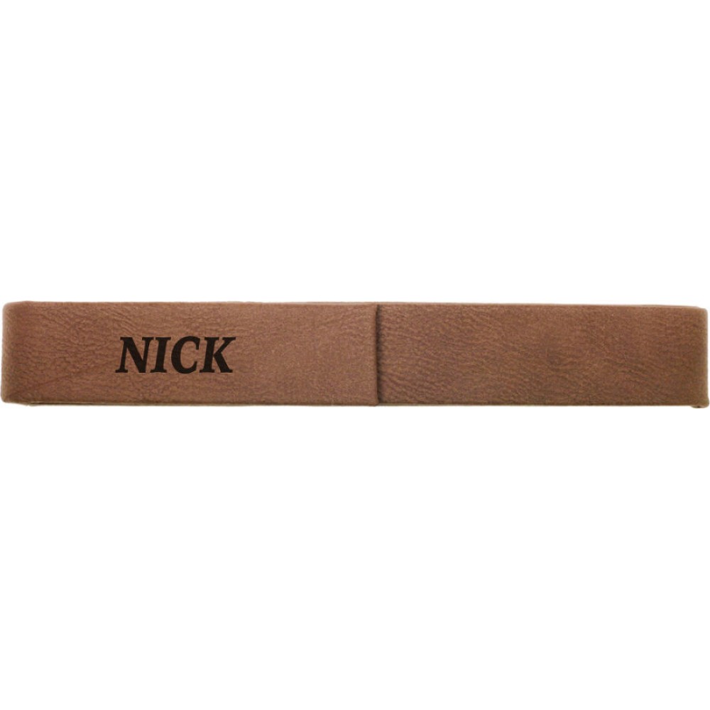 Customized Engraved Dark Brown Faux Leather Single Pen Case 6 1/2" x 1" Customized Engraved Dark Brown Faux Leather Single Pen Case 6 1/2" x 1"