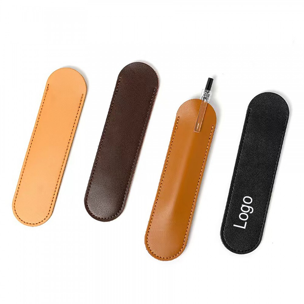 Logo Branded Leather Pen Bag Sleeve