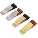 Metal Leather Pen Holder Brass and Stainless Steel Pencil Clip with Logo