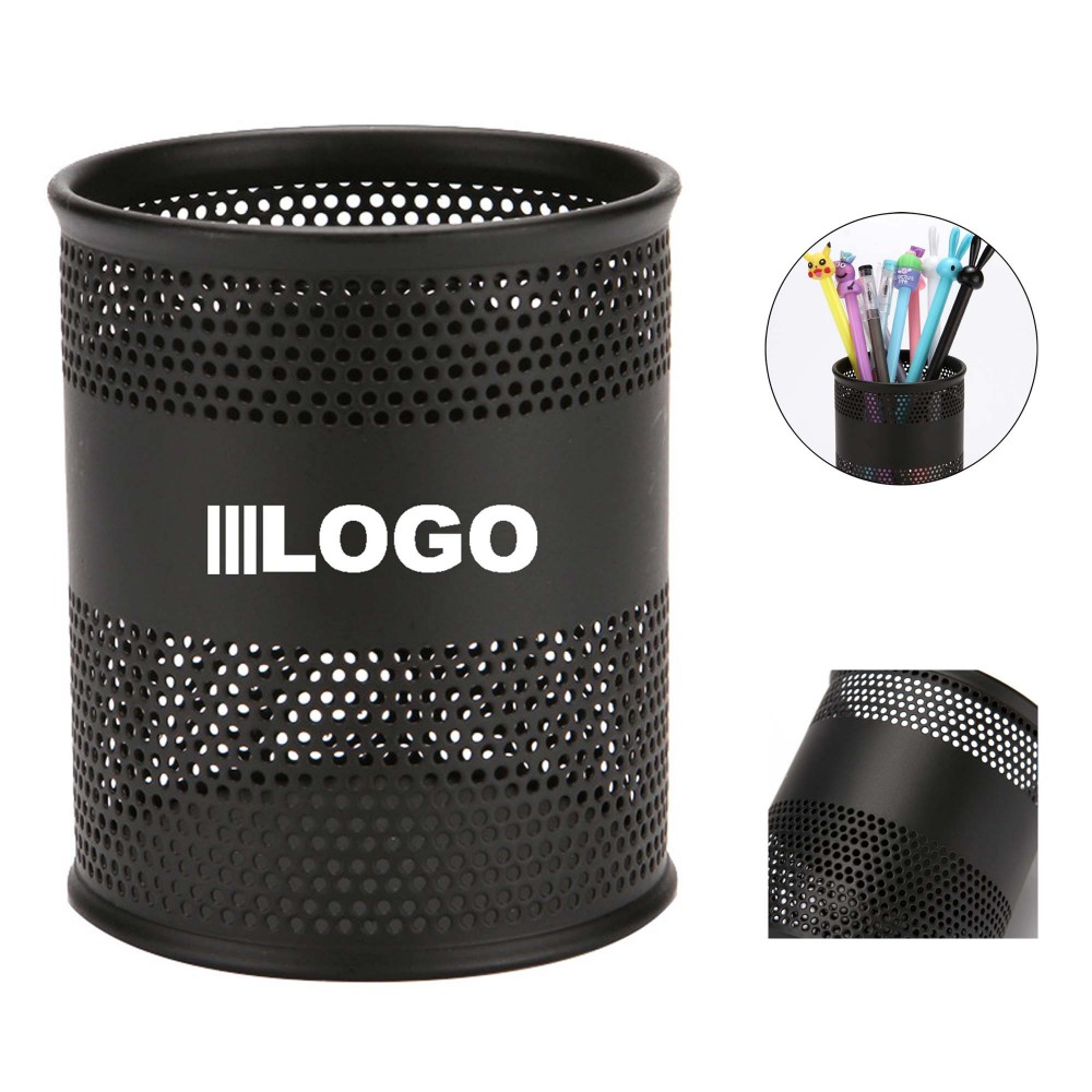 Metal Mesh Pen Holder with Logo
