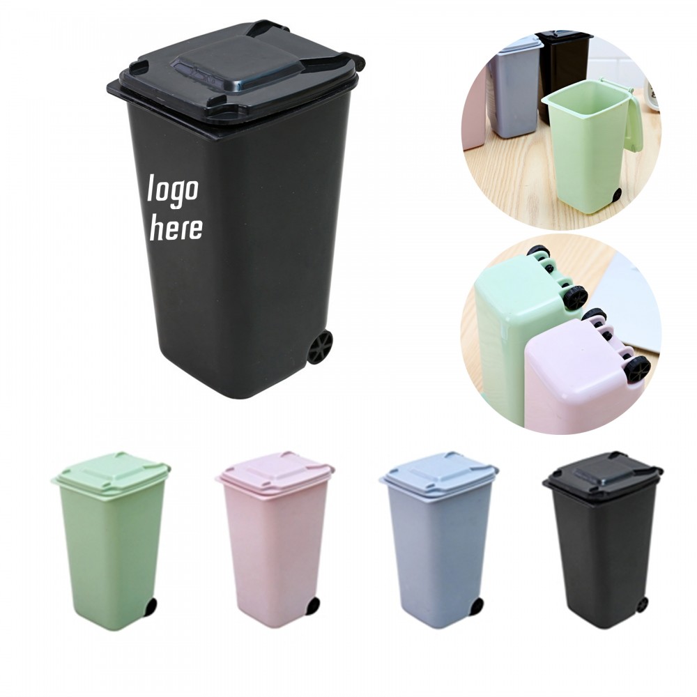 Logo Branded Mini Plastic Desktop Trash Can MOQ 50 Logo Branded Mini Plastic Desktop Trash Can MOQ 50