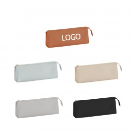 Logo Branded Large-capacity Leather Pencil Case