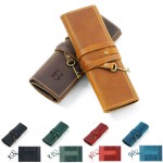 PU Leather Pencil case With Rope with Logo