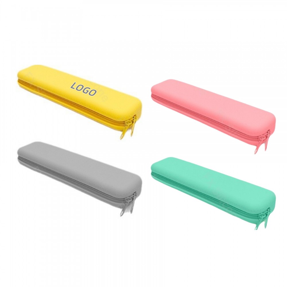 Simple Silicone Pencil Case with Logo