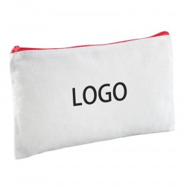 Logo Branded Zipper Canvas Pencil Case