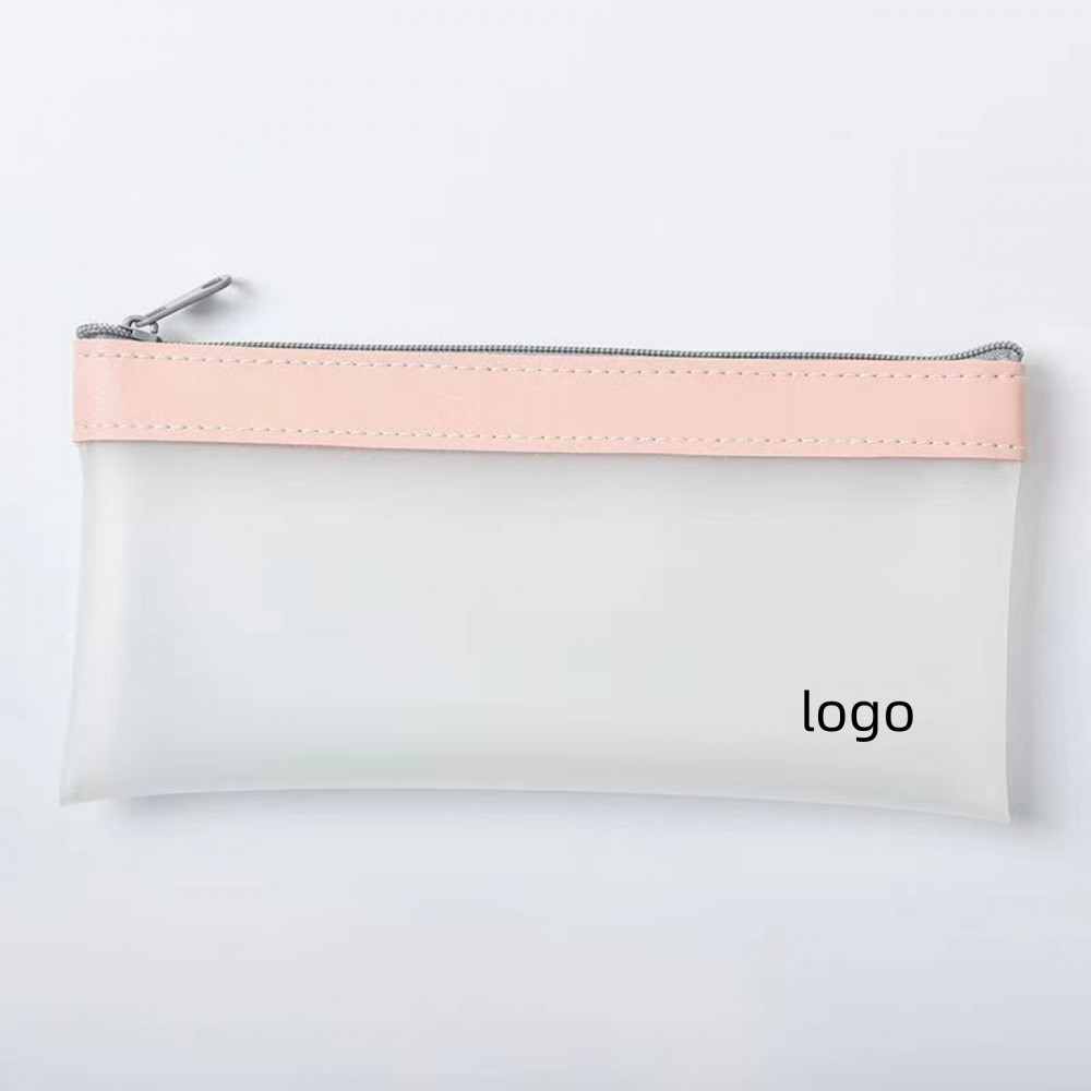 Frosted Transparent Pencil Case with Logo