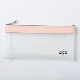 Frosted Transparent Pencil Case with Logo