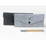 Promotional Non Woven Felt Pencil Case With Button