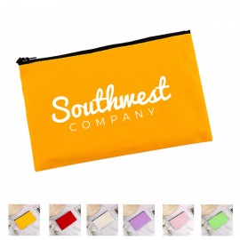 Canvas Zippered Pencil Case with Logo