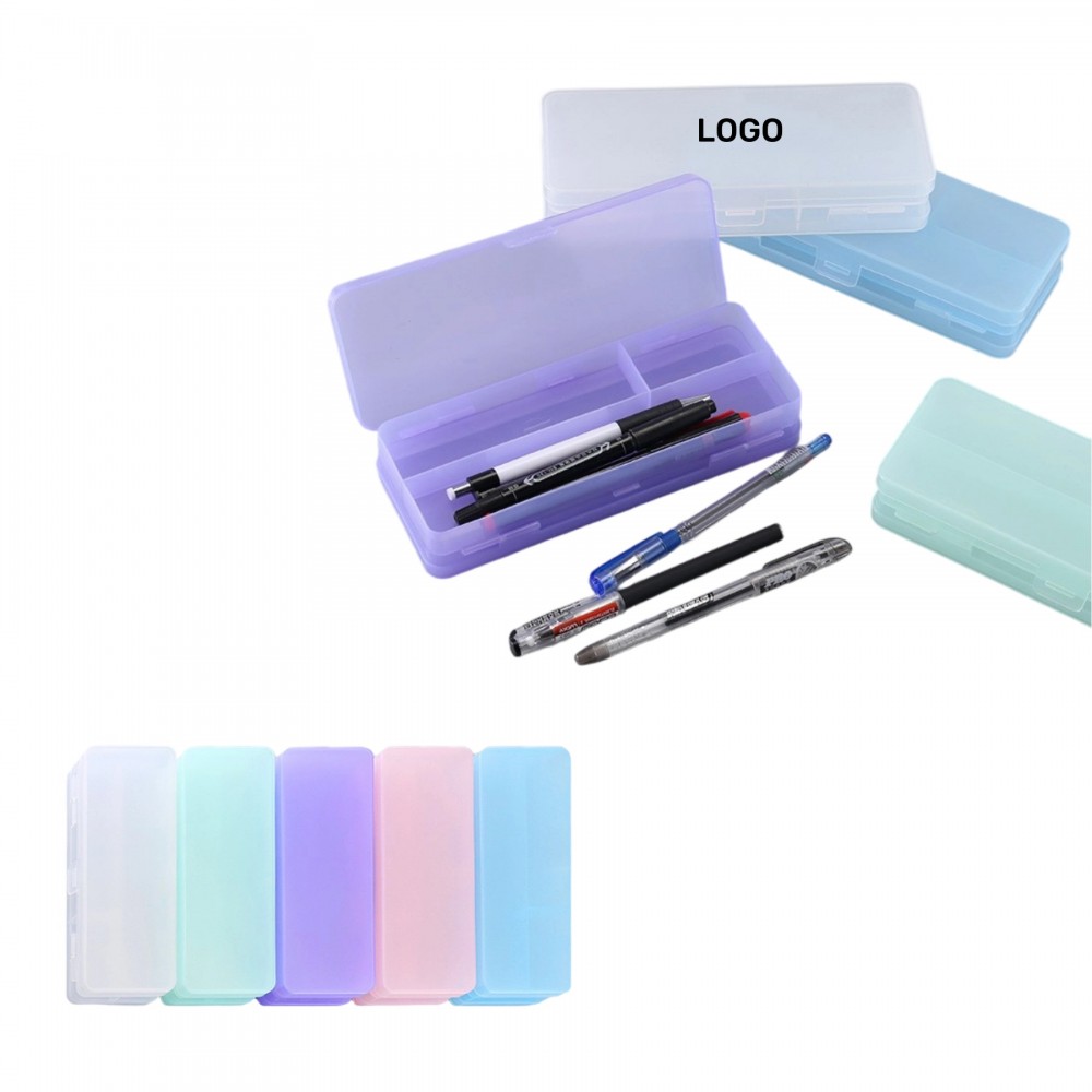 Transparent Frosted Pencil Case for Students with Logo Transparent Frosted Pencil Case for Students with Logo