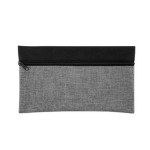 Two-tone Heathered Zippered Pencil Case with Logo