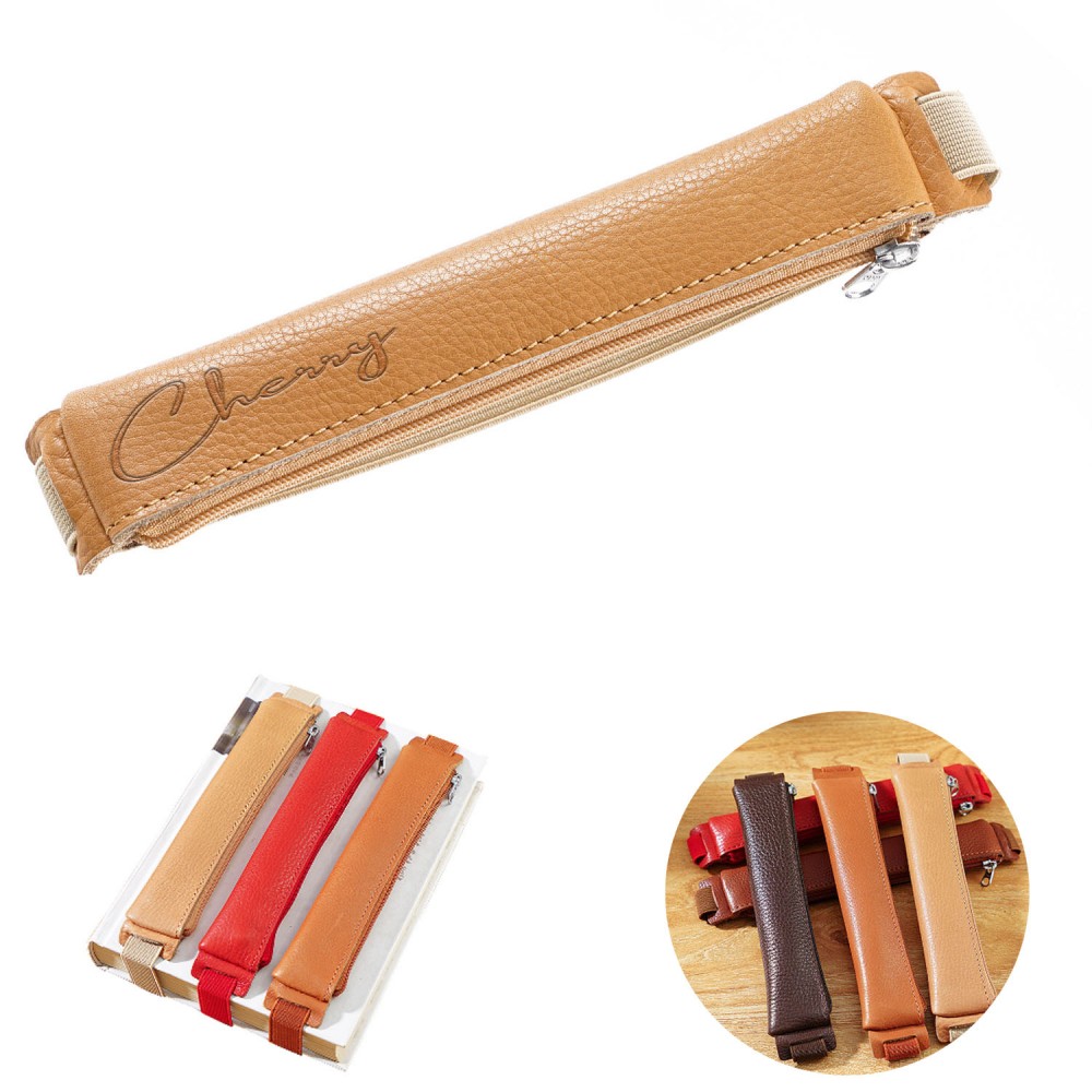 Personalized Single Cow Leather Pen Case