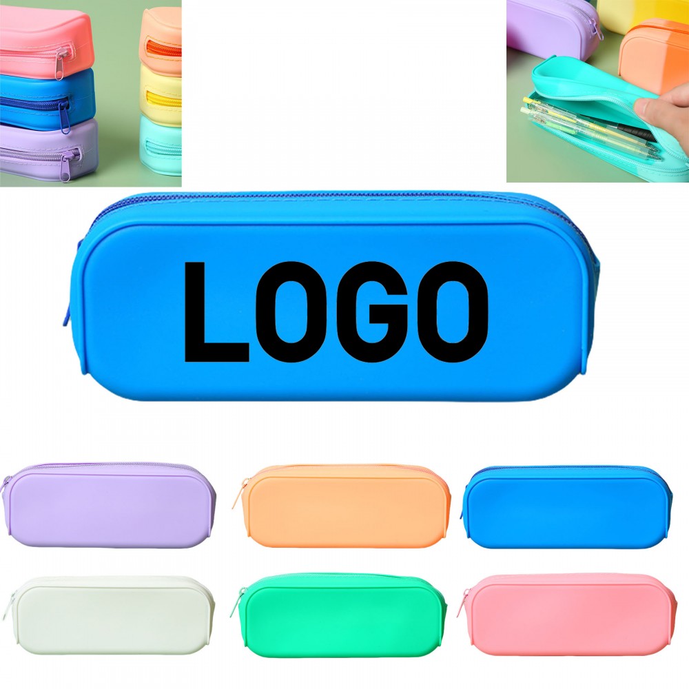 Logo Branded Silicone Pencil Case