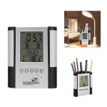 Custom LED Pen Holder with LCD Digital Clock