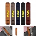 Adjustable Elastic Band PU Leather Pen Holder with Logo