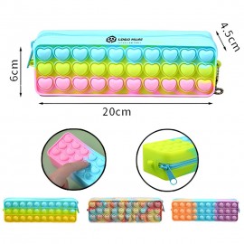Personalized Silicone Waterproof Push Bubble Pencil Bags