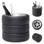 Imitation Tire-Shaped Pen Holder with Logo