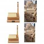 Bamboo Office Organizer Phone Stand with Logo
