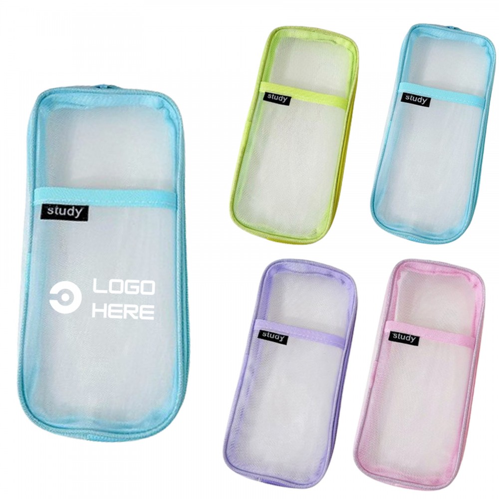 Grid Mesh Pen Pencil Case with Logo Grid Mesh Pen Pencil Case with Logo