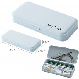 Plastic Pen Pencil Case Box Stationery Case Pencil Bag with Logo