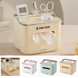 Personalized Multifunctional Tissue Storage Box Vanity Countertop for Paper, Remotes, Phone, Glasses Etc