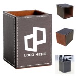 Pu Leather Pens Pencils Holder with Logo